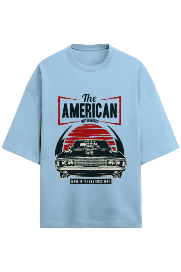 RedAura Unisex Terry Oversized Tee | The American Motor - Image 3