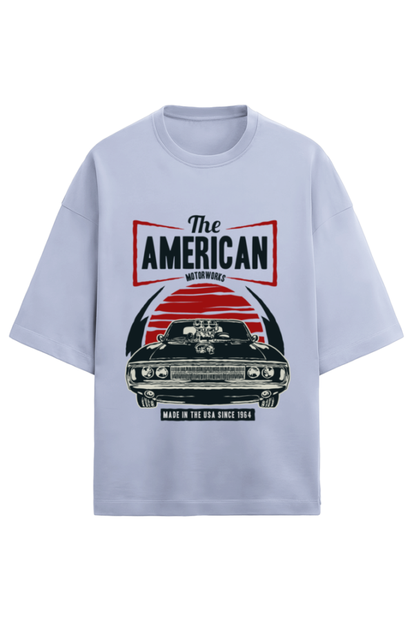 RedAura Unisex Terry Oversized Tee | The American Motor - Image 4