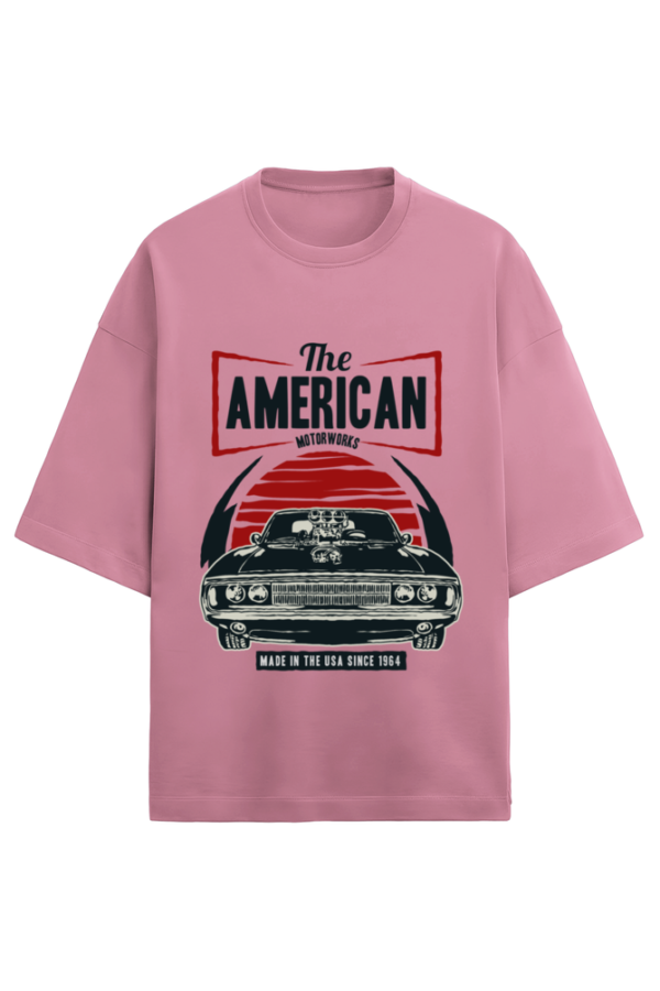 RedAura Unisex Terry Oversized Tee | The American Motor - Image 2