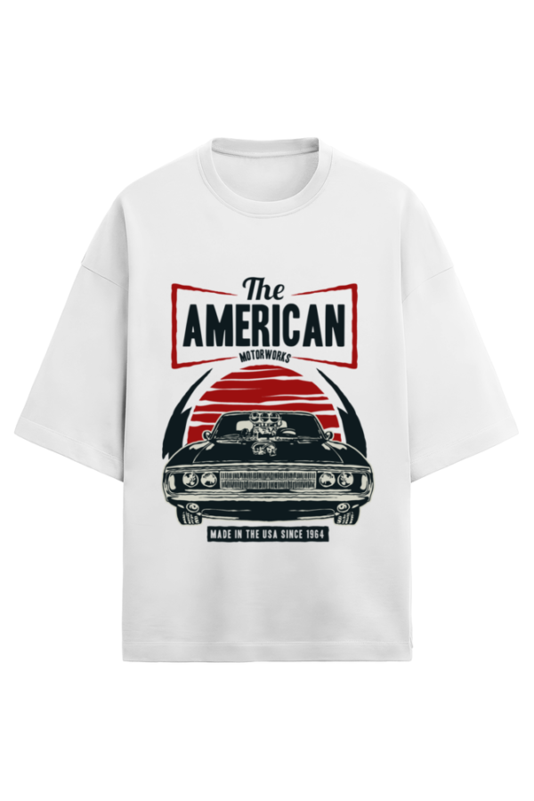 RedAura Unisex Terry Oversized Tee | The American Motor - Image 5